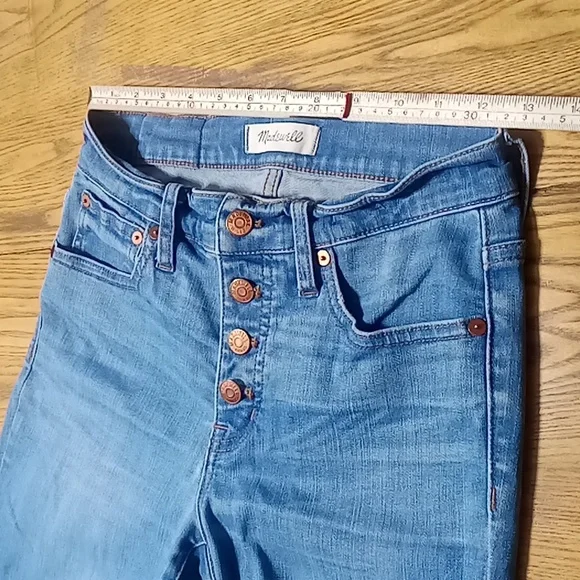 MADEWELL Jeans  Womens 25 BLUE CALI DEMI BOOT CUT  Preowned Used BUTTON FLY - Picture 6 of 8